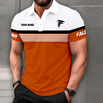 FINAL SALE - NEW CUSTOMIZED NFL18 ATF ATLANTA FALCONS POLO SHIRT