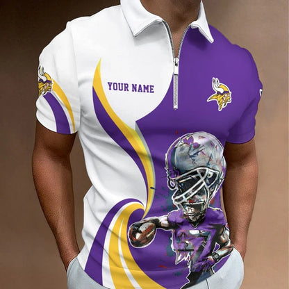 SPECIAL EDITION - NEW CUSTOMIZED NFL05 MVK MINNESOTA VIKINGS T-SHIRT, POLO SHIRT, ZIP POLO SHIRT, SWEATSHIRT, HOODIE & ZIP HOODIE