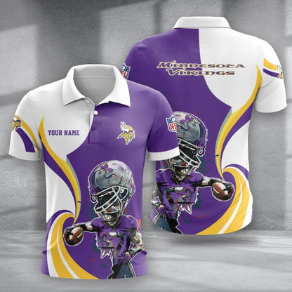 SPECIAL EDITION - NEW CUSTOMIZED NFL05 MVK MINNESOTA VIKINGS T-SHIRT, POLO SHIRT, ZIP POLO SHIRT, SWEATSHIRT, HOODIE & ZIP HOODIE