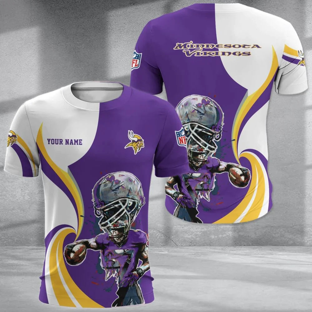SPECIAL EDITION - NEW CUSTOMIZED NFL05 MVK MINNESOTA VIKINGS T-SHIRT, POLO SHIRT, ZIP POLO SHIRT, SWEATSHIRT, HOODIE & ZIP HOODIE