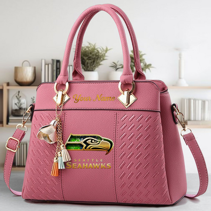 LIMITED EDITION - NEW CUSTOMIZED NFL06 SSH SEATTLE SEAHAWKS LUXURY HANDBAG IN MULTIPLE COLORS