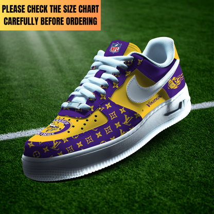 VIRAL EDITION - NEW CUSTOMIZED NFL05 MVK MINNESOTA VIKINGS AF1 SHOES