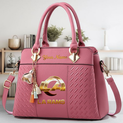 LIMITED EDITION - NEW CUSTOMIZED NFL22 LAR LOS ANGELES RAMS LUXURY HANDBAG IN MULTIPLE COLORS