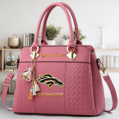 LIMITED EDITION - NEW CUSTOMIZED NFL13 DVB DENVER BRONCOS LUXURY HANDBAG IN MULTIPLE COLORS