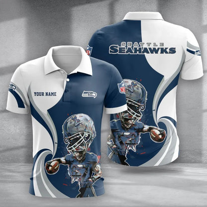 SPECIAL EDITION - NEW CUSTOMIZED NFL06 SSH SEATTLE SEAHAWKS T-SHIRT, POLO SHIRT, ZIP POLO SHIRT, SWEATSHIRT, HOODIE & ZIP HOODIE