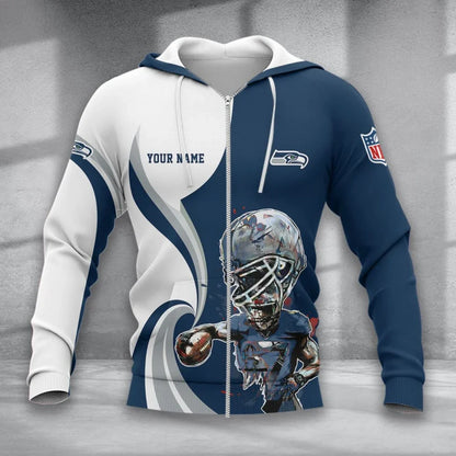 SPECIAL EDITION - NEW CUSTOMIZED NFL06 SSH SEATTLE SEAHAWKS T-SHIRT, POLO SHIRT, ZIP POLO SHIRT, SWEATSHIRT, HOODIE & ZIP HOODIE