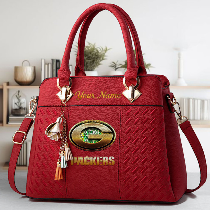 LIMITED EDITION - NEW CUSTOMIZED NFL08 GBP GREEN BAY PACKERS LUXURY HANDBAG IN MULTIPLE COLORS