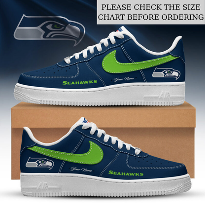 FLASH SALE - NEW CUSTOMIZED NFL06 SSH SEATTLE SEAHAWKS AF1 SHOES