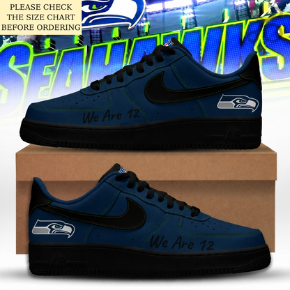 HOT DEAL - NEW CUSTOMIZED NFL06 SSH SEATTLE SEAHAWKS AF1 SHOES