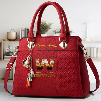 LIMITED EDITION - NEW CUSTOMIZED NFL12 WTC WASHINGTON COMMANDERS LUXURY HANDBAG IN MULTIPLE COLORS