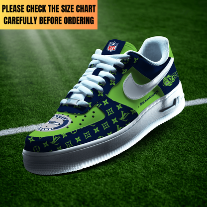 VIRAL EDITION - NEW CUSTOMIZED NFL06 SSH SEATTLE SEAHAWKS AF1 SHOES