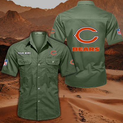 FINAL SALE - NEW CUSTOMIZED NFL26 CCB CHICAGO BEARS MUTICOLOR MEN'S CARGO SHIRT