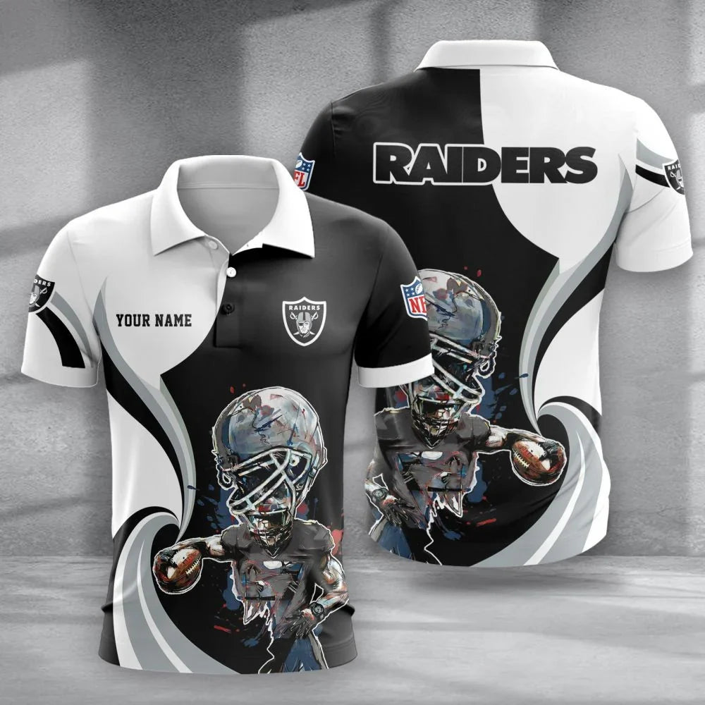 SPECIAL EDITION - NEW CUSTOMIZED NFL07 LVR LAS VEGAS RAIDERS T-SHIRT, POLO SHIRT, ZIP POLO SHIRT, SWEATSHIRT, HOODIE & ZIP HOODIE