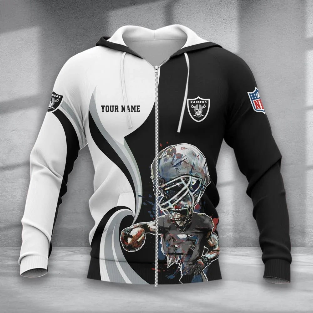 SPECIAL EDITION - NEW CUSTOMIZED NFL07 LVR LAS VEGAS RAIDERS T-SHIRT, POLO SHIRT, ZIP POLO SHIRT, SWEATSHIRT, HOODIE & ZIP HOODIE