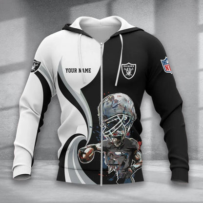 SPECIAL EDITION - NEW CUSTOMIZED NFL07 LVR LAS VEGAS RAIDERS T-SHIRT, POLO SHIRT, ZIP POLO SHIRT, SWEATSHIRT, HOODIE & ZIP HOODIE