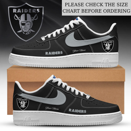 FLASH SALE - NEW CUSTOMIZED NFL07 LVR LAS VEGAS RAIDERS AF1 SHOES