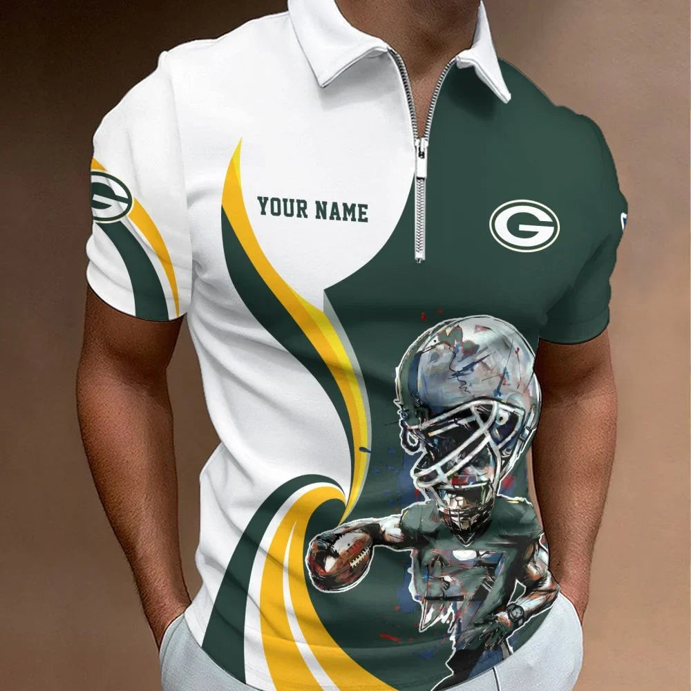SPECIAL EDITION - NEW CUSTOMIZED NFL08 GBP GREEN BAY PACKERS T-SHIRT, POLO SHIRT, ZIP POLO SHIRT, SWEATSHIRT, HOODIE & ZIP HOODIE