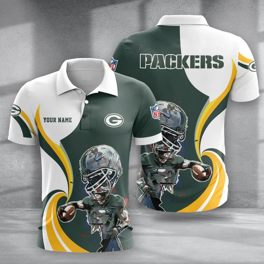 SPECIAL EDITION - NEW CUSTOMIZED NFL08 GBP GREEN BAY PACKERS T-SHIRT, POLO SHIRT, ZIP POLO SHIRT, SWEATSHIRT, HOODIE & ZIP HOODIE