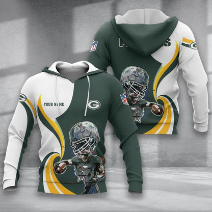 SPECIAL EDITION - NEW CUSTOMIZED NFL08 GBP GREEN BAY PACKERS T-SHIRT, POLO SHIRT, ZIP POLO SHIRT, SWEATSHIRT, HOODIE & ZIP HOODIE
