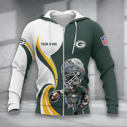 SPECIAL EDITION - NEW CUSTOMIZED NFL08 GBP GREEN BAY PACKERS T-SHIRT, POLO SHIRT, ZIP POLO SHIRT, SWEATSHIRT, HOODIE & ZIP HOODIE