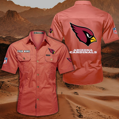 FINAL SALE - NEW CUSTOMIZED NFL20 ARC ARIZONA CARDINALS MUTICOLOR MEN'S CARGO SHIRT