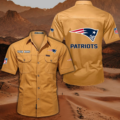 FINAL SALE - NEW CUSTOMIZED NFL27 NEP NEW ENGLAND PATRIOTS MUTICOLOR MEN'S CARGO SHIRT