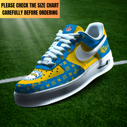 VIRAL EDITION - NEW CUSTOMIZED NFL09 LAC LOS ANGELES CHARGERS AF1 SHOES