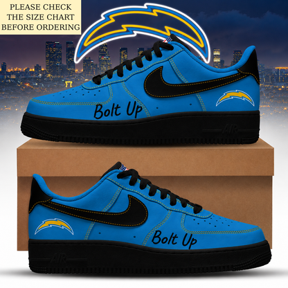HOT DEAL - NEW CUSTOMIZED NFL09 LAC LOS ANGELES CHARGERS AF1 SHOES