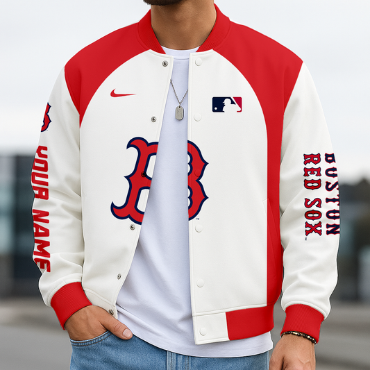 LIMITED EDITION - NEW CUSTOMIZED MLB03 BRS BR SOX BASEBALL JACKET, SATIN VARSITY JACKET