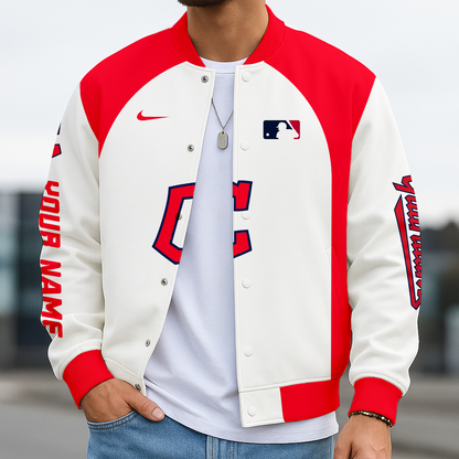 LIMITED EDITION - NEW CUSTOMIZED MLB13 CGS CL GUARDIANS BASEBALL JACKET, SATIN VARSITY JACKET