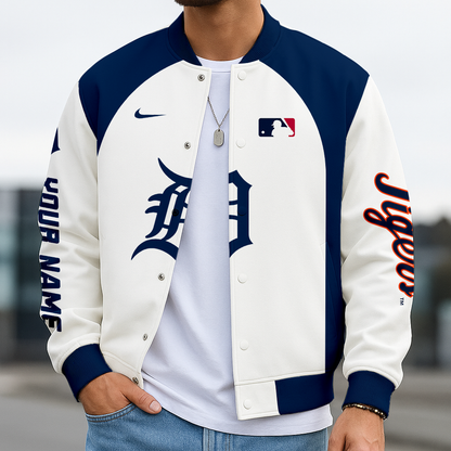 LIMITED EDITION - NEW CUSTOMIZED MLB16 DTS DT TIGERS BASEBALL JACKET, SATIN VARSITY JACKET