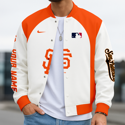 LIMITED EDITION - NEW CUSTOMIZED MLB06 SFG SF GIANTS BASEBALL JACKET, SATIN VARSITY JACKET