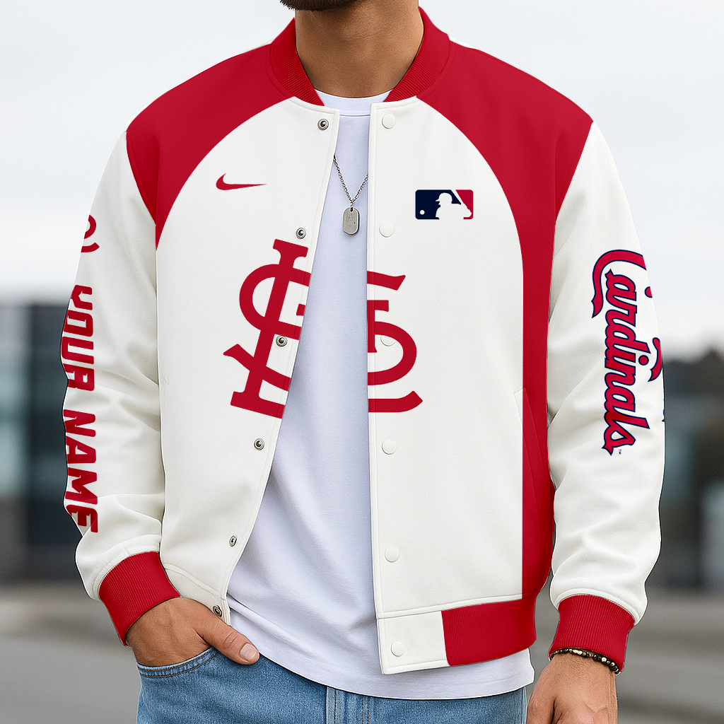 LIMITED EDITION - NEW CUSTOMIZED MLB24 SLC SL CARDINALS BASEBALL JACKET, SATIN VARSITY JACKET