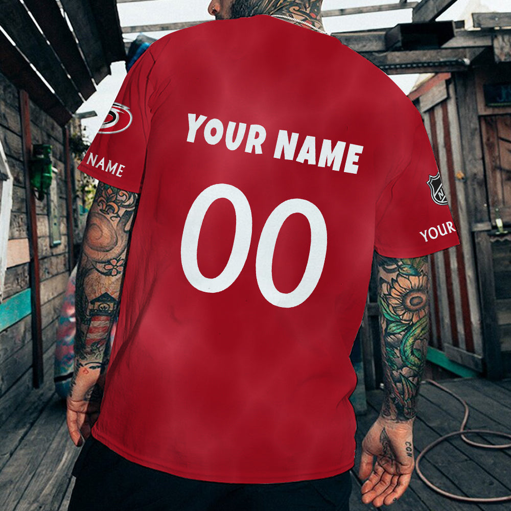 LIMITED EDITION - NEW CUSTOMIZED NHL07 CLH CAROLINA HURRICANES T-SHIRT